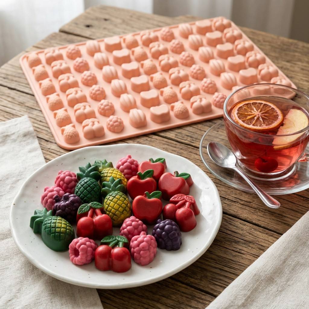 قوالب حلوى الفاكهة، قوالب سيلي - مراجعة Gummy Candy وسعره